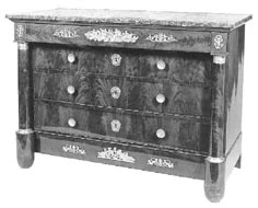 Commode 4 rangs de mobilier ancien référencé: ID1 1761