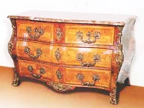 Commode 5 tiroirs sur 3 rangs de mobilier ancien référencé: ID1 1572