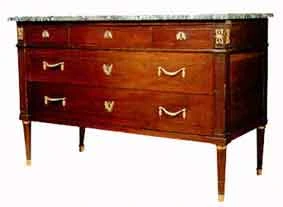 Commode 5 tiroirs sur 3 rangs de mobilier ancien référencé: ID1 271