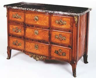 Commode 5 tiroirs sur 3 rangs de mobilier ancien référencé: ID1 718