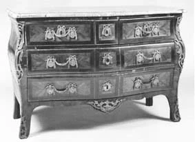 Commode 5 tiroirs sur 3 rangs de mobilier ancien référencé: ID1 877