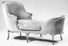 Duchesse Brisée - Chaise longue Dossier gondole de mobilier ancien référencé: ID1 903