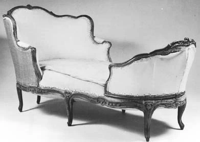 Duchesse Brisée - Chaise longue Ottomane/Sofa/Paphose paumier de mobilier ancien référencé: ID1 421