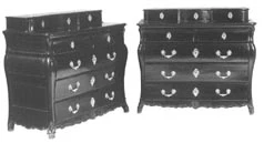 Commodes 5 tiroirs sur 3 rangs de mobilier ancien référencé: ID1 1888