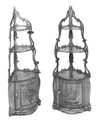 Etagères D'encoignure de mobilier ancien référencé: ID1 1897