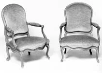 Fauteuil Dossier plat de mobilier ancien référencé: ID1 1956