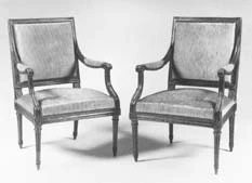 Fauteuil Dossier plat de mobilier ancien référencé: ID1 2045