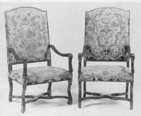 Fauteuil Haut dossier de mobilier ancien référencé: ID1 642