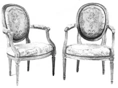 Fauteuil Médaillon de mobilier ancien référencé: ID1 1874