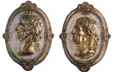 médaillon têtes profilées de mobilier ancien référencé: ID1 841