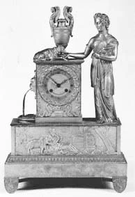 pendule statuette de femme à l'antique de mobilier ancien référencé: ID1 1555