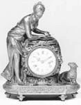 pendule statuette de femme à l'antique de mobilier ancien référencé: ID1 1939