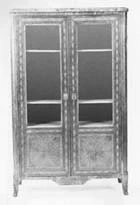 Vitrine ou argentier 2 portes de mobilier ancien référencé: ID1 2074